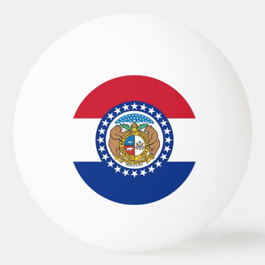 Tischtennisball mit Flagge von Missouri (Rückseite)