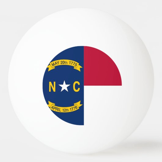 Tischtennisball mit Flagge von North Carolina (Rückseite)