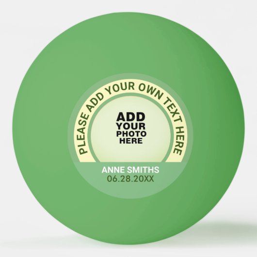 Tischtennisball mit Foto (Vorderseite)