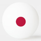 Tischtennisball mit japanischer Flagge (Vorderseite)