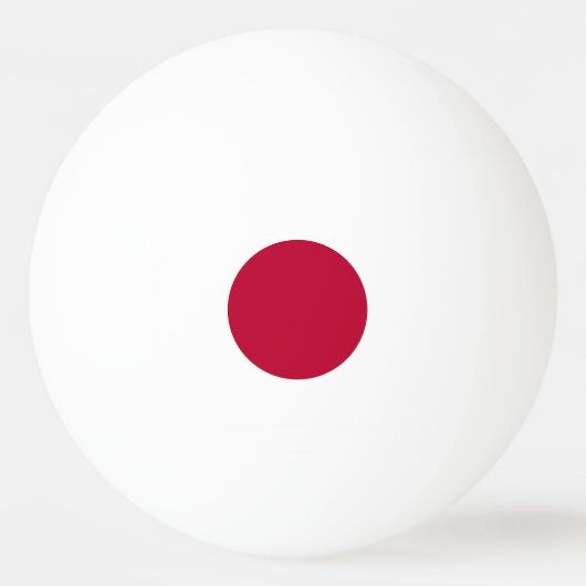 Tischtennisball mit japanischer Flagge (Rückseite)