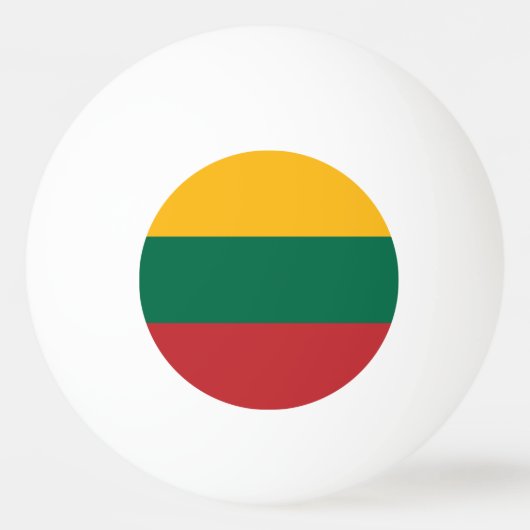 Tischtennisball mit litauischer Flagge (Vorderseite)