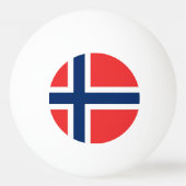 Tischtennisball mit norwegischer Flagge (Rückseite)