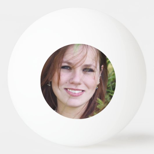 Tischtennisball mit personalisiertem Foto (Rückseite)