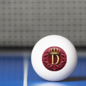 Tischtennisball Rot Samt Königliches Geschenk (Netto)