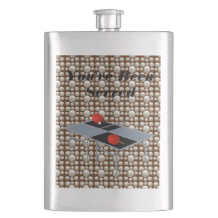 tischtennisbälle, flachmann