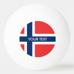 Tischtennisbälle unter norwegischer Flagge für Tis Tischtennisball