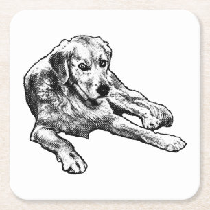 Tischtenniskala: Goldenes Körner Rechteckiger Pappuntersetzer