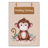 Tischtenniskarte für den Affen Canopy Jungle Safar Tischnummer (Rückseite)