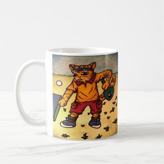 Tischtenniskatze Kaffeetasse (Links)