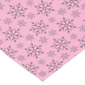 Tischtennisläufer in Rosa Snowflake Kurzer Tisch R Mittelgroßer Tischläufer (Ecke)