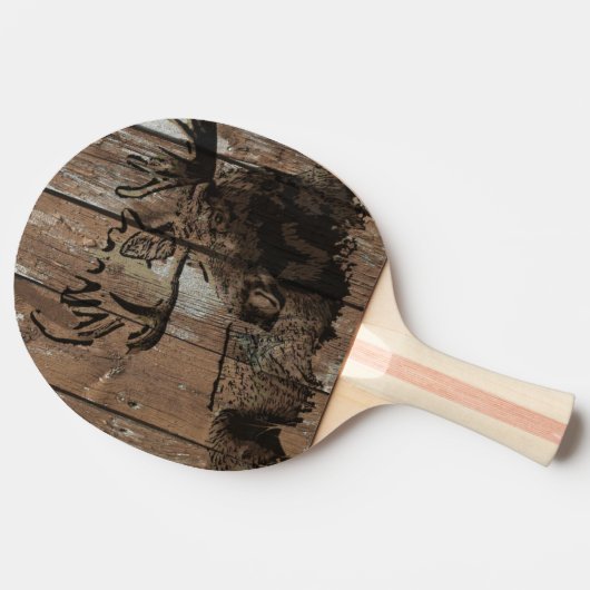 Tischtennispaddel aus rustikalem Holz Tischtennis Schläger (Seitenansicht)