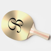 Tischtennispingpaddel (Golden Monogram) Tischtennis Schläger (Seitenansicht)
