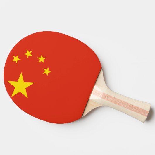 Tischtennisplatte auf chinesischer Flagge für Tisc Tischtennis Schläger (Seitenansicht)