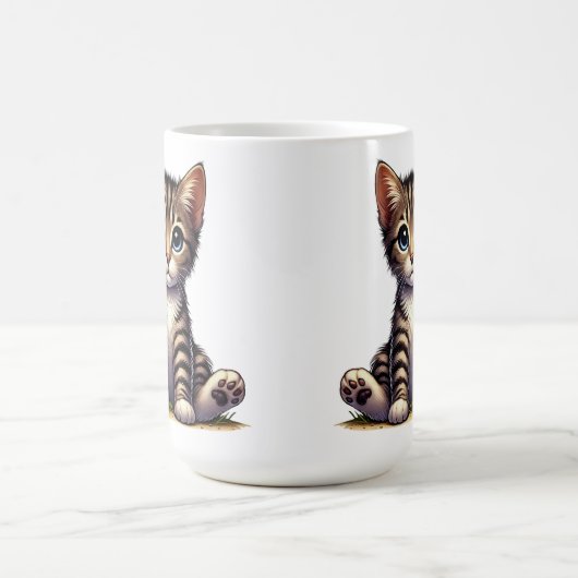 Tischtennisplatte mit blauen Augen Kaffeetasse (Mittel)