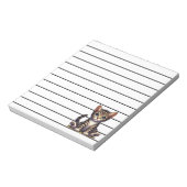 Tischtennisplatte mit blauen Augen Notizblock (Rotiert)