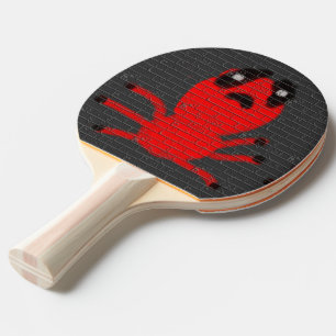 Tischtennisplatte Tischtennis Roter Spider Graffit Schläger