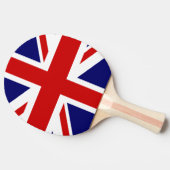 Tischtennisplatte unter britischer Flagge für Tisc Tischtennis Schläger (Seitenansicht)
