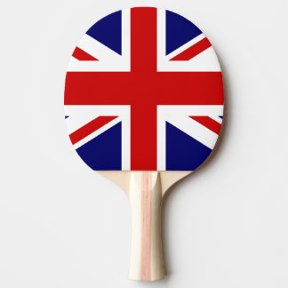 Tischtennisplatte unter britischer Flagge für Tisc Tischtennis Schläger