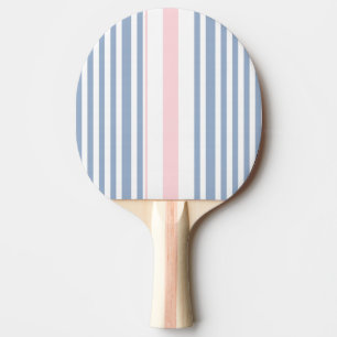 Tischtennisschläger Blau Pink & Weiß Streifen Tischtennis Schläger
