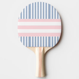 Tischtennisschläger Blau Pink & Weiß Streifen Tischtennis Schläger
