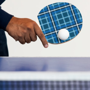 Tischtennisschläger Blau Tartan Kariert Gestreift Tischtennis Schläger