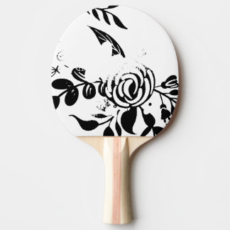 Tischtennisschläger Schwarz & Weiß verblasste Blum Tischtennis Schläger