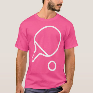 Tischtennisschläger und Ball-Pong-Sport T-Shirt