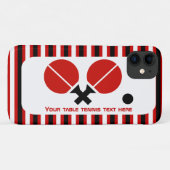 Tischtennisschläger und Kugelschreiber, rote Strei Case-Mate iPhone Hülle (Rückseite (Horizontal))