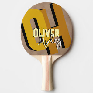 Tischtennisspieler Cooler Name Monogrammiert Tischtennis Schläger