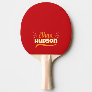 Tischtennisspieler Name Retro Rot Tischtennis Schläger