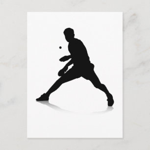 Tischtennisspieler Postkarte