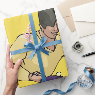 Tischtennisspieler-Wrap-Papier Geschenkpapier