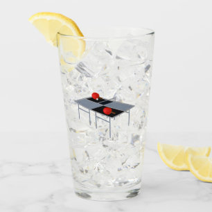 Tischtennistisch mit Fledermäusen und Ball, Glas