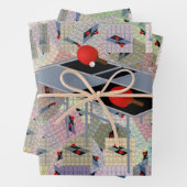 Tischtennistisch mit Paddeln, Geschenkgutscheine, Geschenkpapier Set (Beispiel)