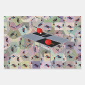 Tischtennistisch mit Paddeln, Geschenkgutscheine, Geschenkpapier Set (Vorderseite)