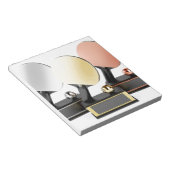 Tischtennistrophäen Notizblock (angewinkelt)