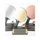 Tischtennistrophäen Notizblock (Vorderseite)