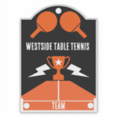 Tischtennisturnier Aufkleber (Vorderseite)