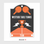 Tischtennisturnier Aufkleber (Blatt)