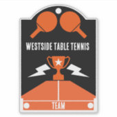 Tischtennisturnier Aufkleber (Vorderseite)