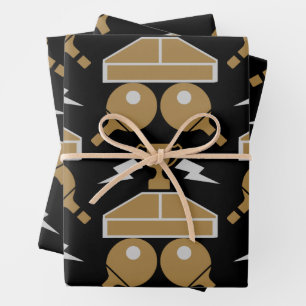 Tischtennisturnier Geschenkpapier Set