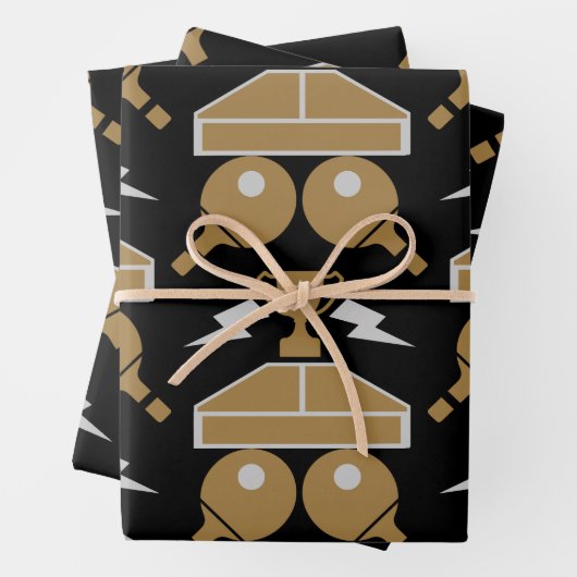 Tischtennisturnier Geschenkpapier Set (Beispiel)