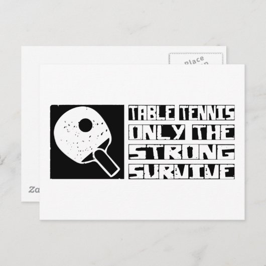 Tischtennisüberleben Postkarte (Vorne/Hinten)