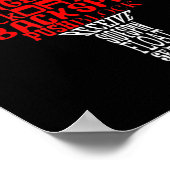 Tischtenniswolke Poster (Ecke)