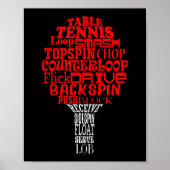 Tischtenniswolke Poster (Vorne)