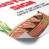 Tischtenniszeichen der Geburtstagspartei Poster (Ecke)