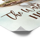 Tischtenniszeichen des Party "Wasserloch jagen" Poster (Ecke)