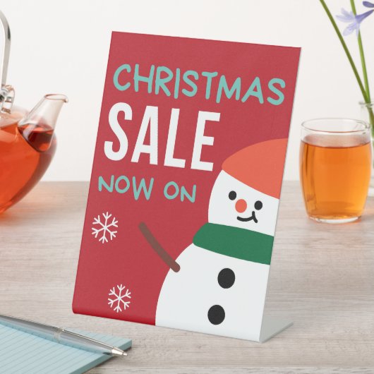 Tischtenniszeichen, Weihnachtsverkauf Sockelschild (In Situ)