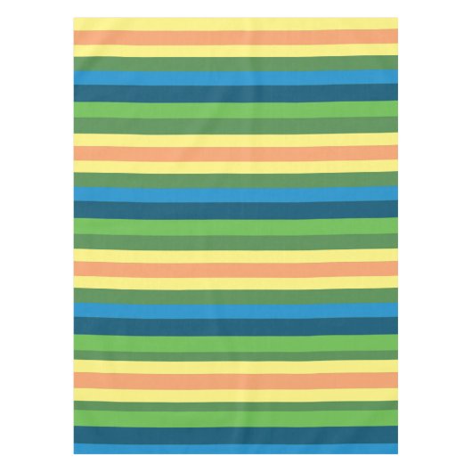 Tischtuch aus farbigen Streifen Tischdecke (Vorderseite)